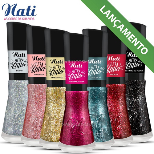 Esmalte Nati Se Joga! Coleção Ultra Glitter