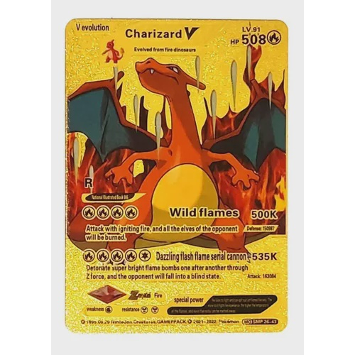 Carta Pokémon Charizard vmax Shiny Dourada Com Relevo + Brinde em Promoção  na Americanas