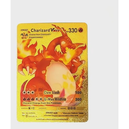 Carta Pokémon Charizard V Dourada Gold Ultra Secreta + Brinde em Promoção  na Americanas