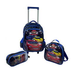 Kit mochila escolar 2 rodas lancheira E estojo speed car Menor preço em Kit mochila escolar 2 rodas lancheira E estojo speed car