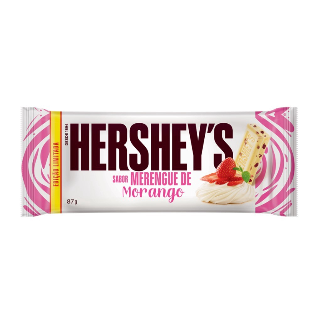 Tablete Chocolate Sabor Merengue De Morango Com Biscoito Hersheys No ...