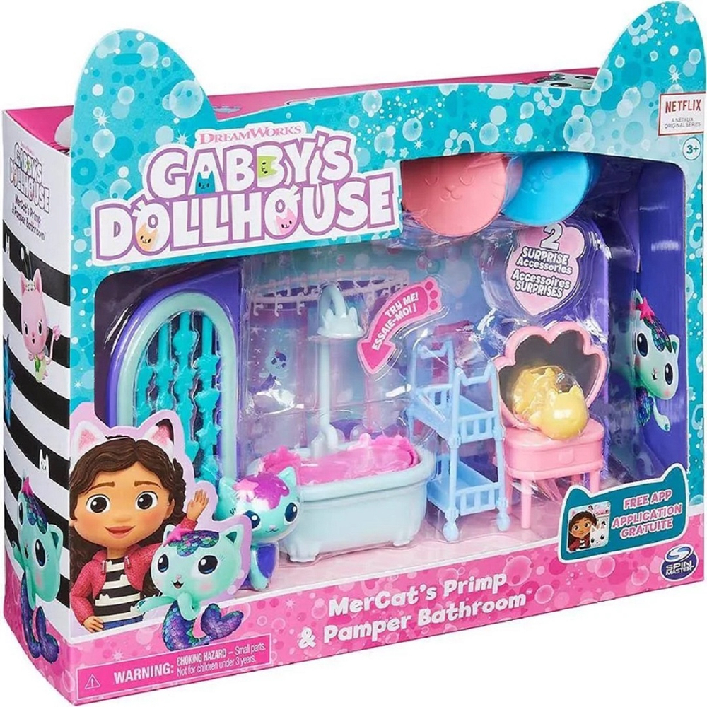 Playset de Luxo Casinha Banheiro Sereiata Gabby's Dollhouse - Loja Zuza  Brinquedos