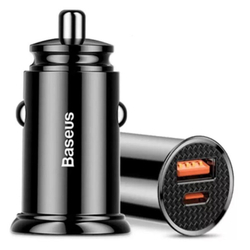 Carregador Veicular Baseus Turbo 30W 1X Usb + 1X Usb Tipo C Menor preço em Carregador Veicular Baseus Turbo 30W 1X Usb + 1X Usb Tipo C