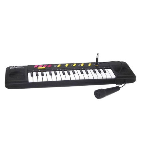 Teclado piano musical infantil fazendinha colorida com luz wellmix