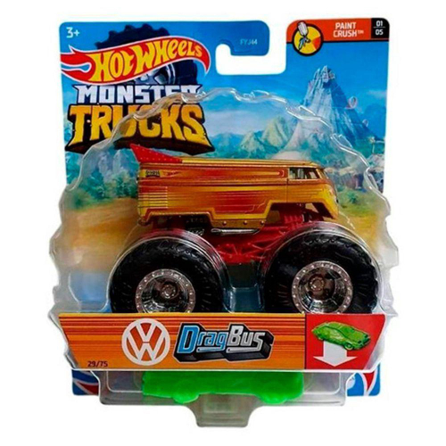 Monster Truck Color Reveal Hot Wheels - Mattel HJF39 - Noy Brinquedos