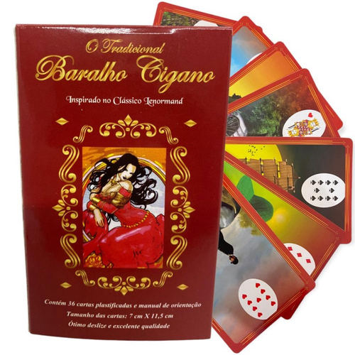 O Tradicional Baralho Cigano 36 cartas Plastificado com Manual