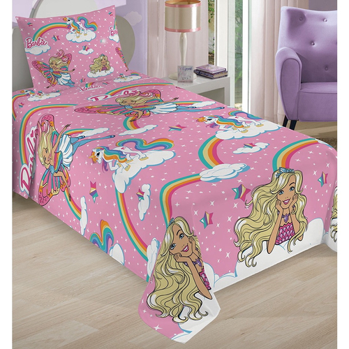 Jogo de Cama Solteiro 3 Peças Barbie 1,40x2,20 Lepper na Lojas Cerentini -  Casa & Decor em até 12x