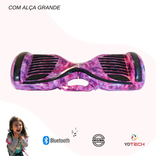 Hoverboard Skate Élétrico Bluetooth Com Led Alça Curta 6,5