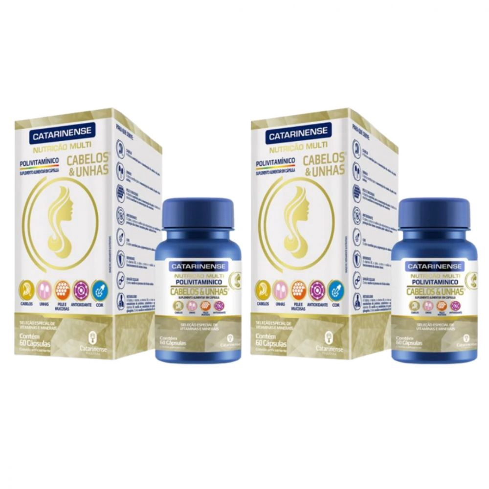 Kit Com Polivitaminico Nutricao Multi Cabelos E Unhas Catarinense Capsulas No Shoptime