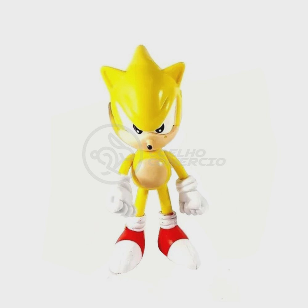 Boneco Sonic Amarelo Action Figure Personagem Articulado - R$ 79,9