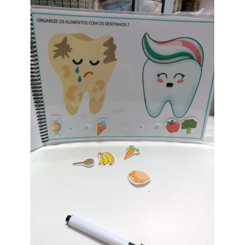 Kit Jogo da Velha tema dentinhos Odontopediatria