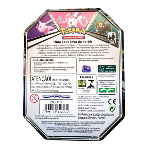 Lata Pokémon Trading Card Game Umbreon V Golpe Decisivo - 31221 - Copag -  DoRéMi Brinquedos: As melhores marcas em brinquedos e artigos recretativos