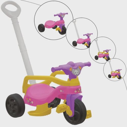 Triciclo Velotrol Infantil Bebe Motoca - Rosa + Empurrador na Americanas  Empresas