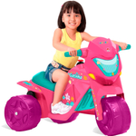 Moto Eletrica Infantil Bandeirante Banmoto 6V Gatinha Rosa