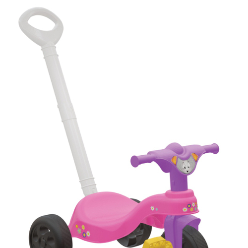 Motoca Infantil Triciclo Encantado Rosa Menina Pais e Filhos