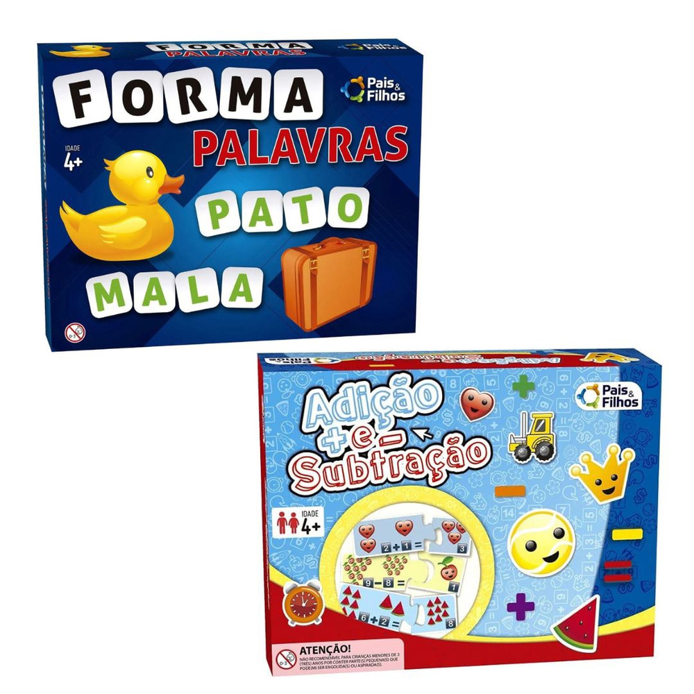 Jogo Forma Palavras Pato Mala com 8 Cartelas e 160 Letras