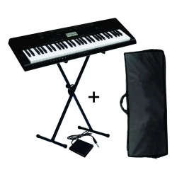 Teclado Casio Ctk 3500 com Estante, Capa e Pedal Sustain Menor preço em Teclado Casio Ctk 3500 com Estante, Capa e Pedal Sustain