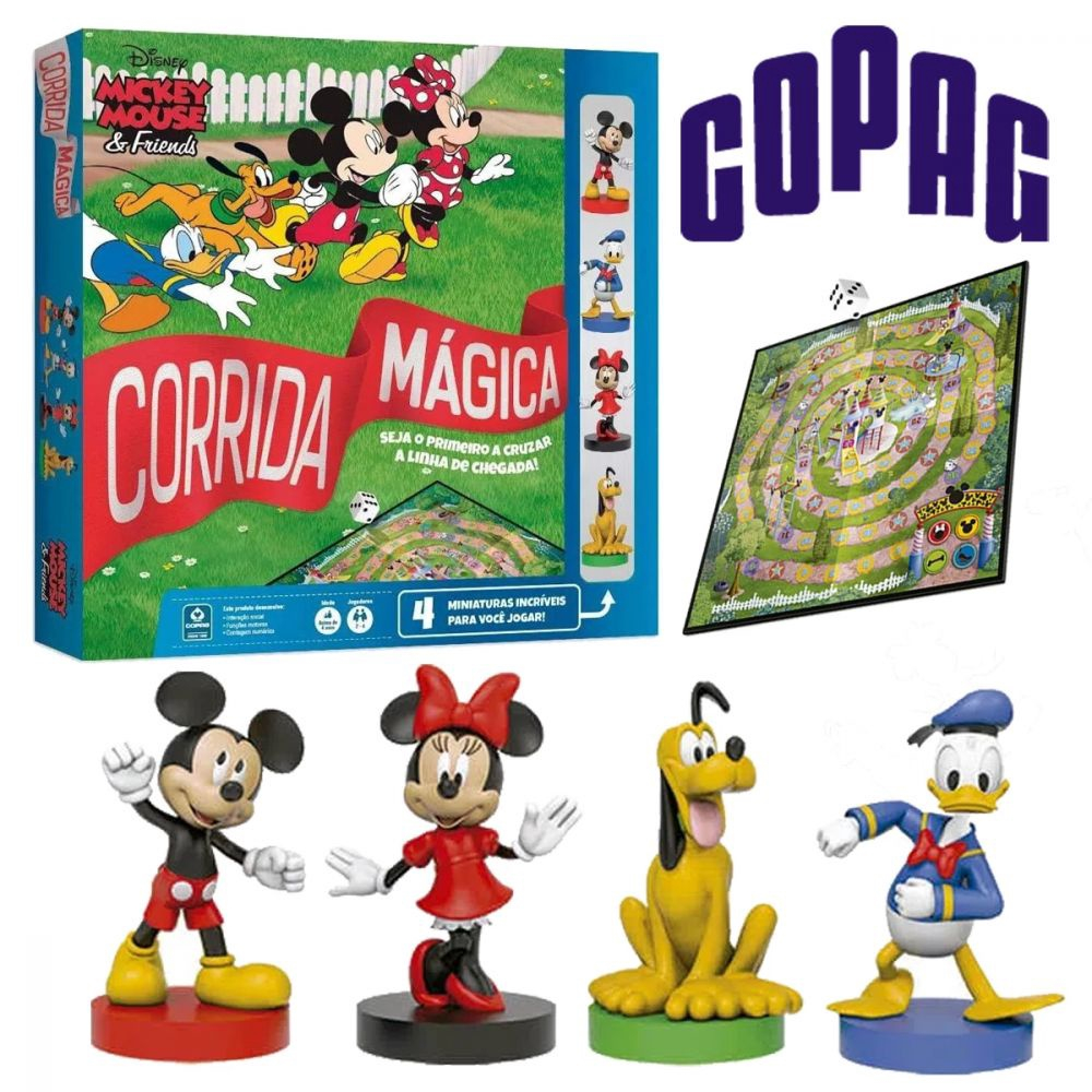 Jogo Disney Corrida Mágica Mickey Mouse e Amigos - Copag - Jogos