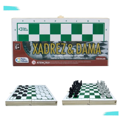 Jogo Xadrez de madeira Estojo