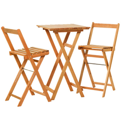 Conjunto de Mesa com 2 Banquetas Dobráveis Bistrô-Mão e Formão - Jatobá Menor preço em Conjunto de Mesa com 2 Banquetas Dobráveis Bistrô-Mão e Formão - Jatobá