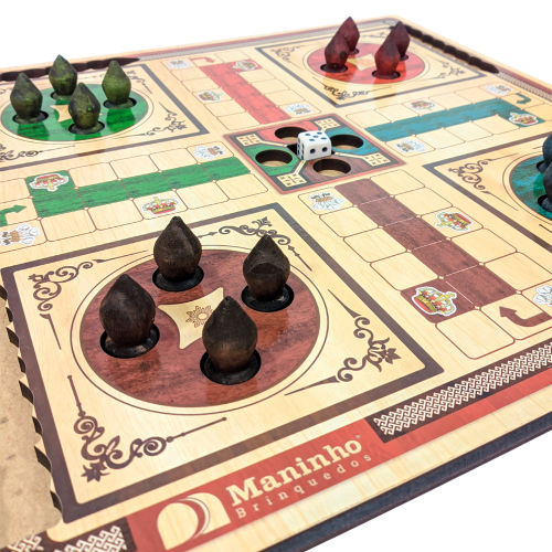 Jogo Ludo Clássico Madeira mdf 7579 - Brincadeira De Criança em