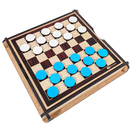 Jogo De Tabuleiro Dama E Trilha Clássico Em Madeira Brinquedo Educativo -  Dama De Madeira 31x31CM - Brinquedos Roberluz