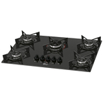 Fogão Cooktop Fischer 5Q Fit Line Gás Mesa Vidro