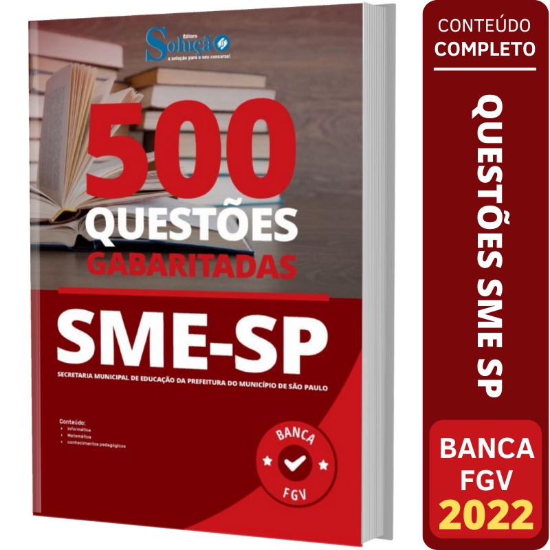 Caderno De Questões Sme Sp - Questões Gabaritadas | Submarino