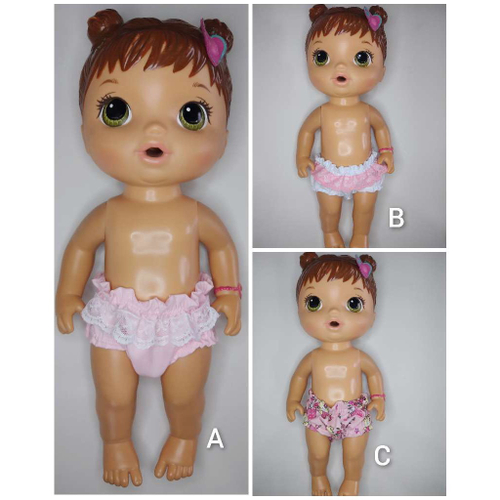 Roupas para bonecas padrão baby Alive e similares 4 vestidos