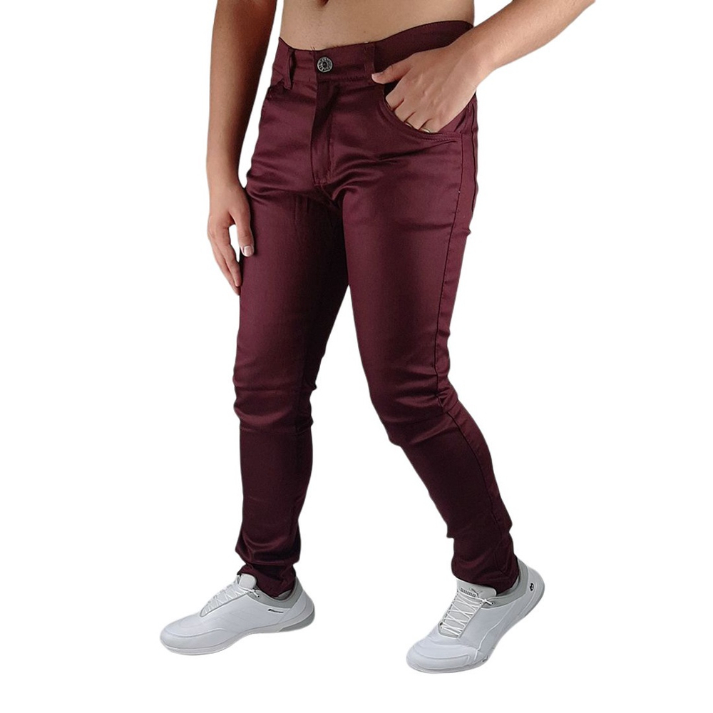 Calça jeans best sale masculina vinho