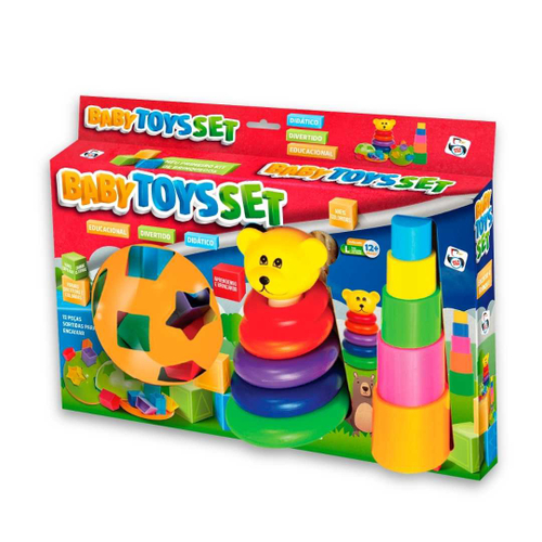 Kit De Brinquedos Educativos Infantil Para Bebês 1 Ano em Promoção