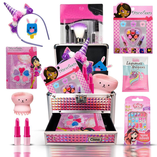 Kit Infantil Boneca Barbie Styling Hair C/ Cartela Maquiagem no Shoptime