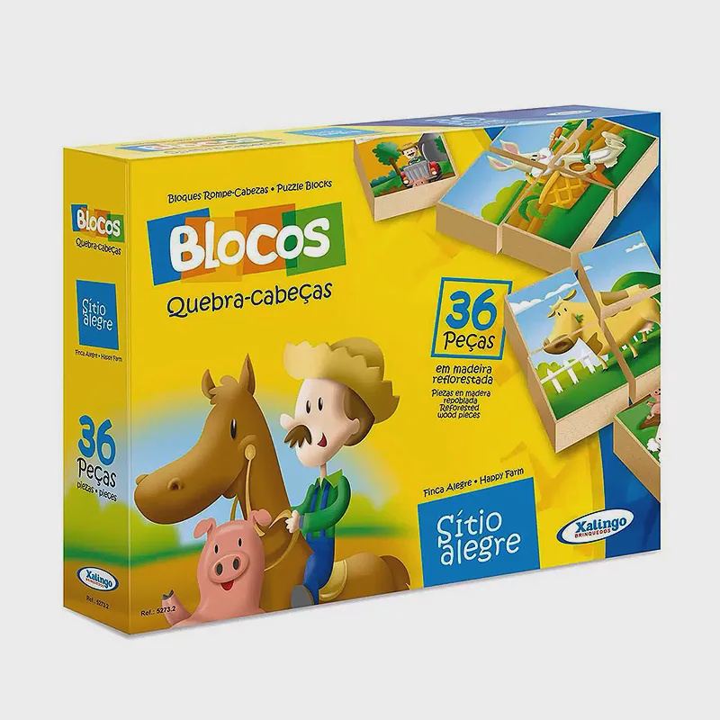 BLOCOS QUEBRA-CABECA SITIO ALEGRE 36 PÇS 