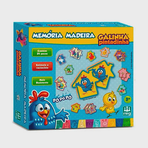 Jogo da Memória Galinha Pintadinha 24 Pçs - 0710 - Nig - Dorémi Brinquedos