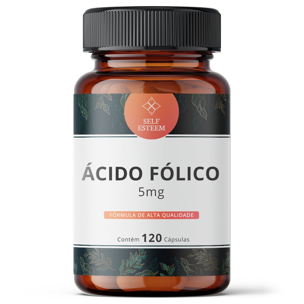 Ácido Fólico 5mg 120 Cápsulas No Shoptime