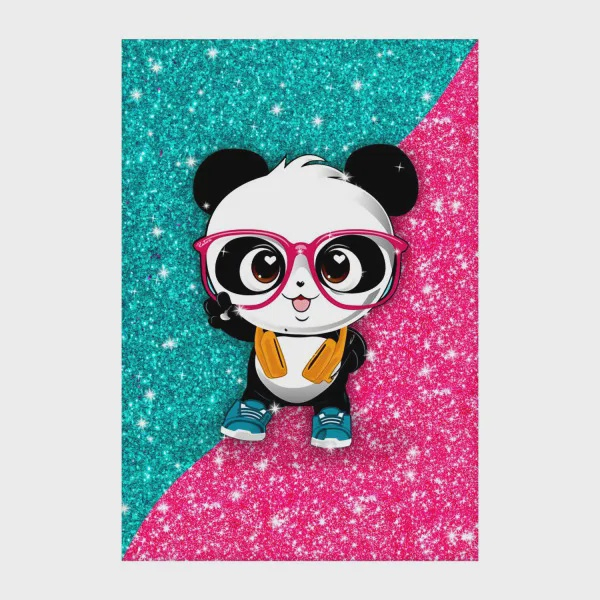 Painel Festa Retangular Panda Luluca Tecido Sublimado 1,5m x 1,2m em  Promoção na Americanas