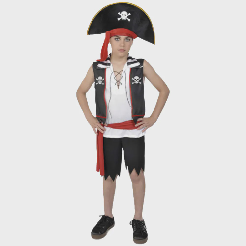 Fantasia Infantil Pirata Kidd com Bandana e Cinto em Promoção na Americanas