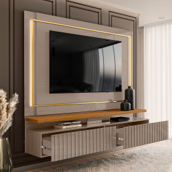 Painel para TV até 75 Polegadas Gaia com LED Ripado 2 Gavetas Speciale Home é boa?