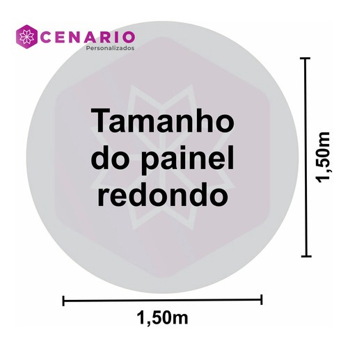 Painel Blaze Redondo 1,3 a 1,5m em Tecido