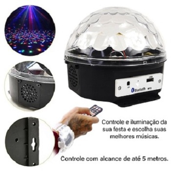 Meia Bola Maluca Led Rgb Usb Jogo De Luz Dj Festa Balada em Promoção na  Americanas