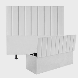Kit Cabeceira e Calçadeira Baú Solteiro 100cm Cancun Suede Branco - D A decor é ruim? Kit Cabeceira e Calçadeira Baú Solteiro 100cm Cancun Suede Branco - D A decor é boa?