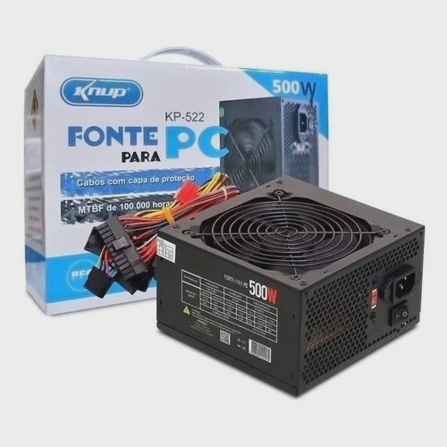 Fonte Alimentação Para Pc Atx Gamemax 500w Gm500 Pfc 80 Plus - R$ 230,3