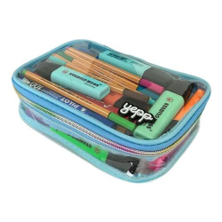 Estojo Escola Cristal Feminino Masculino Grande Box 100 Pens EST12022 é boa?