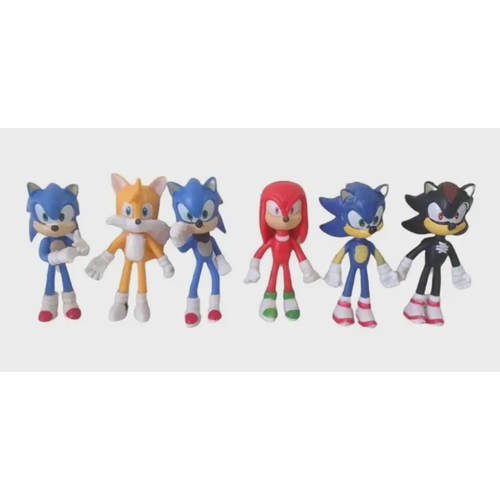 Kit 6 Bonecos - Sonic e sua turma