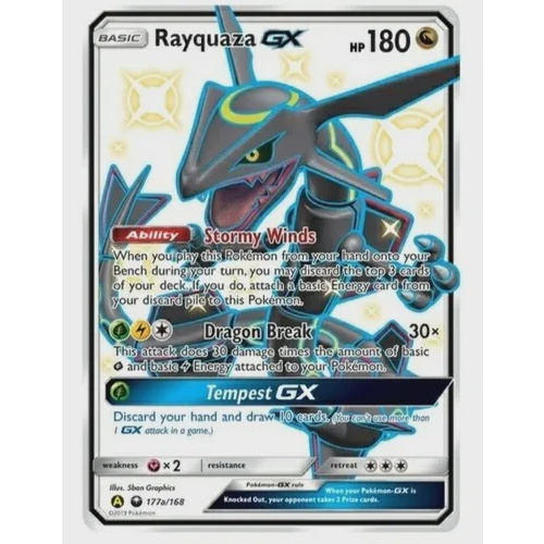 Carta Pokemon Rayquaza-gx Shiny Gigante Original + Brinde