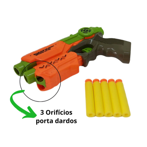 Brinquedo Arminha De Dardos Nerf Com Ventosa 3 Reservatórios + 5 Munições -  Nicácio Store - Lançadores de Dardos - Magazine Luiza