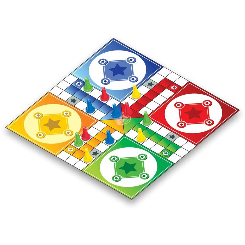 Jogo de Tabuleiro 4 Jogos em 1 Damas, Trilha, Ludo e Resta 1, GGB