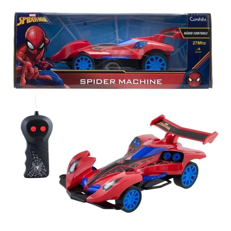 Carro Controle Remoto Spider man web Charge Candide 5820