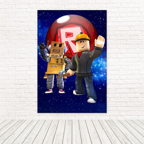 Painel Retangular Sublimado Roblox Menina 2,0X1,5 Frt-4248