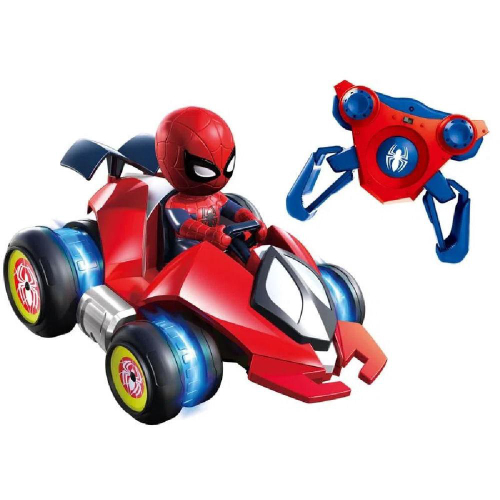 CARRINHO INFANTIL COM CONTROLE REMOTO HOMEM ARANHA 4 ANOS+ REF: 5840 -  Azul+Vermelho